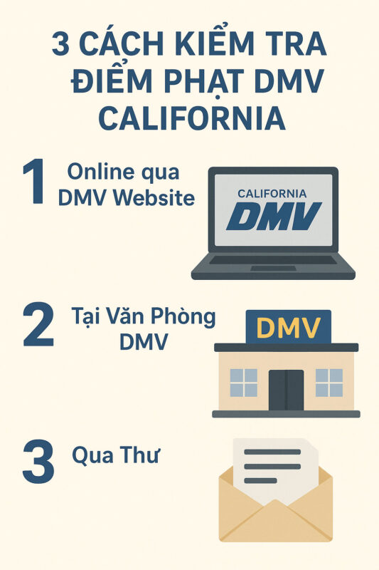 3 Cách kiểm tra điểm phạt DMV