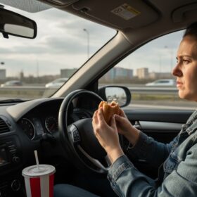 Ăn Uống Khi Lái Xe Ở California: Hành Động Nhỏ Nhưng Lại Có Thể Gây Hậu Quả Lớn