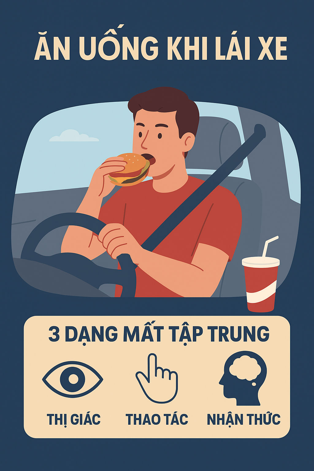 Lái xe mất tập trung là một trong những nguyên nhân hàng đầu gây tai nạn