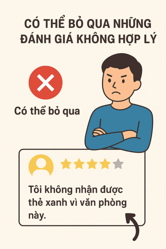 Bạn có thể bỏ qua những đánh giá không hợp lý 