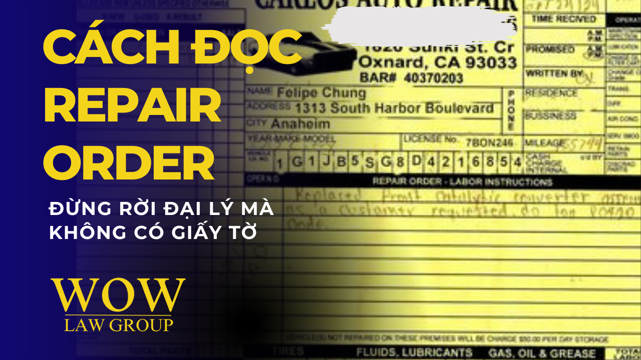 Hướng Dẫn Thực Chiến: Cách Đọc Repair Order Và Tại Sao Bạn Không Nên Rời Đại Lý Mà Không Có Giấy Tờ