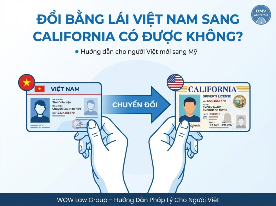 Đổi Bằng Lái Việt Nam Sang California Có Được Không? Hướng Dẫn Chi Tiết Cho Người Việt Mới Sang Mỹ