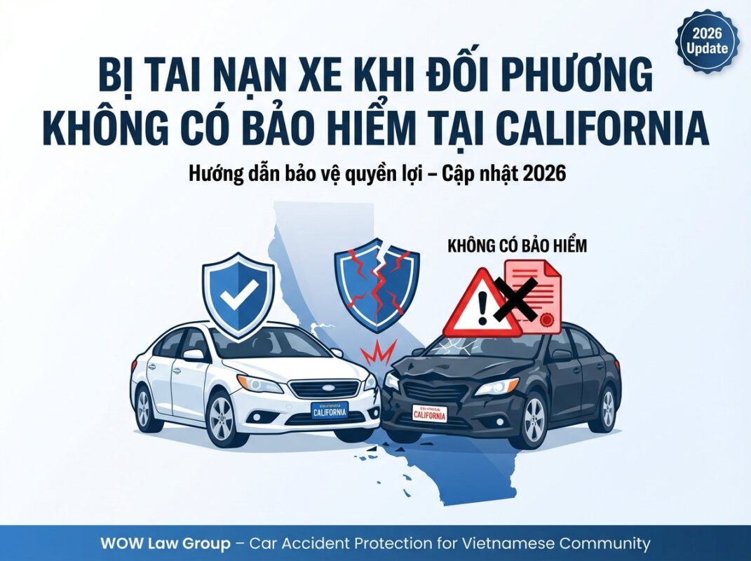 Bị Tai Nạn Xe Khi Đối Phương Không Có Bảo Hiểm California: Hướng Dẫn Bảo Vệ Quyền Lợi 2026