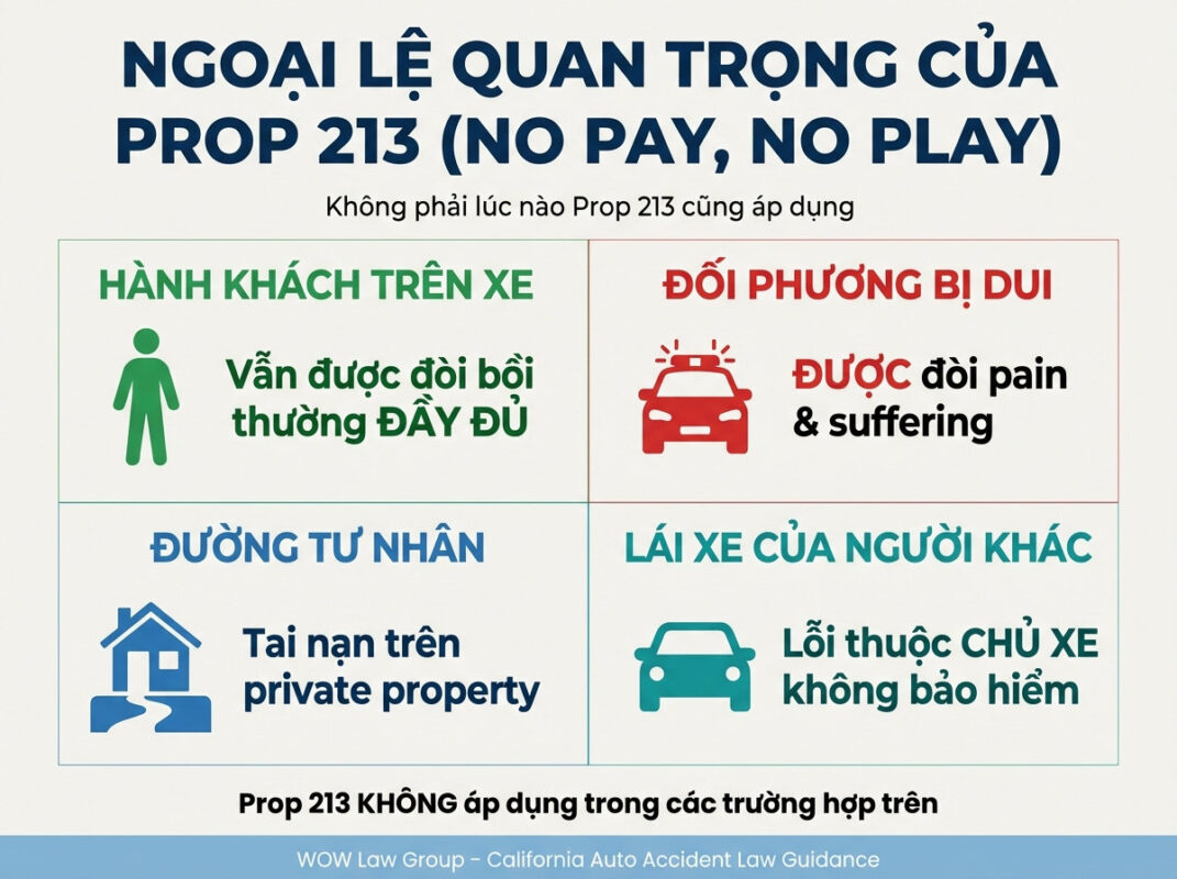 Ngoại Lệ Quan Trọng của Prop 213