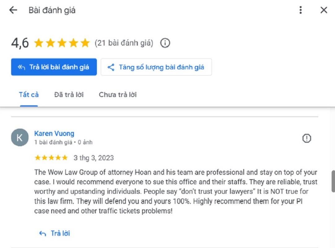 Xem thêm đánh giá của khách hàng trên Google