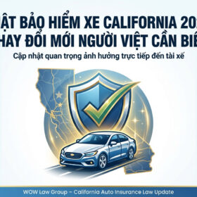 Luật Bảo Hiểm Xe California 2025: Thay Đổi Mới Người Việt Cần Biết