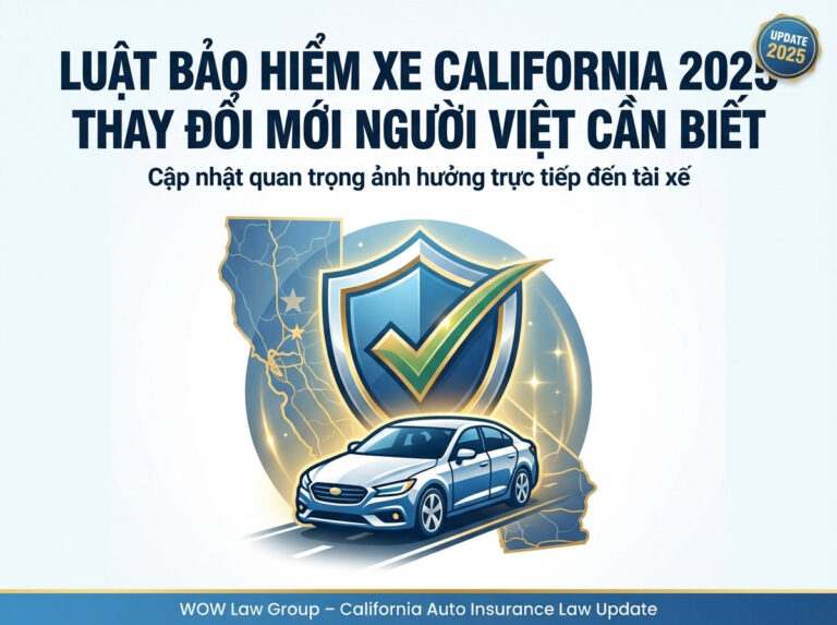 Luật Bảo Hiểm Xe California 2025: Thay Đổi Mới Người Việt Cần Biết