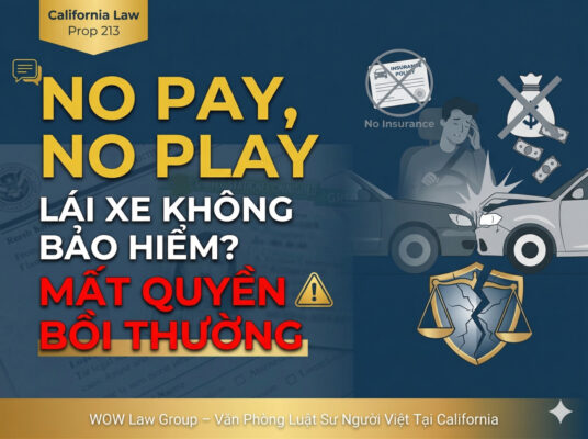 "No Pay, No Play" California: Lái Xe Không Bảo Hiểm Bị Mất Quyền Bồi Thường