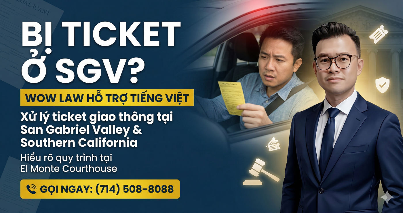 Bị Ticket Ở SGV? WOW Law Hỗ Trợ Tiếng Việt