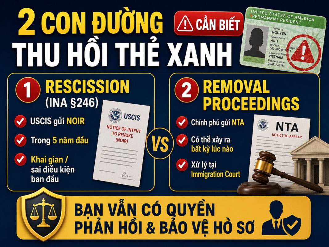 Hai con đường thu hồi thẻ xanh