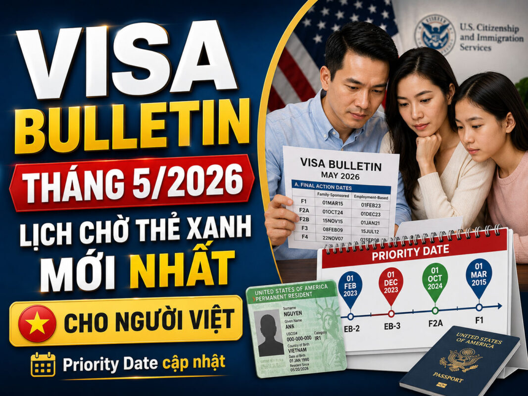 Visa Bulletin Tháng 5/2026: Cập Nhật Lịch Chờ Thẻ Xanh Mới Nhất Cho Người Việt
