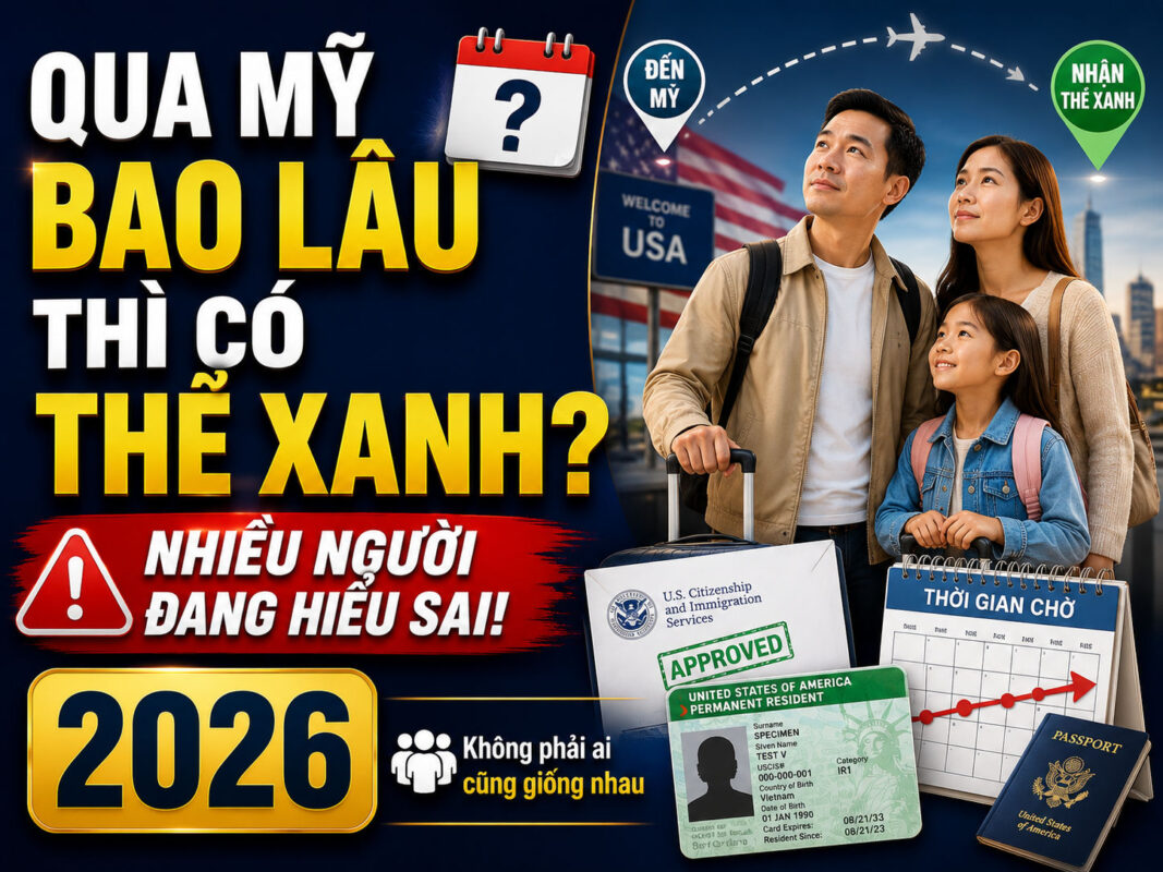 Qua Mỹ Bao Lâu Thì Có Thẻ Xanh? Sự Thật Nhiều Người Hiểu Sai (2026)